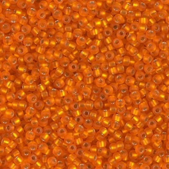 Picture of Miyuki Rocaille 11/0 8F Mat Silver Lined Orange x10g