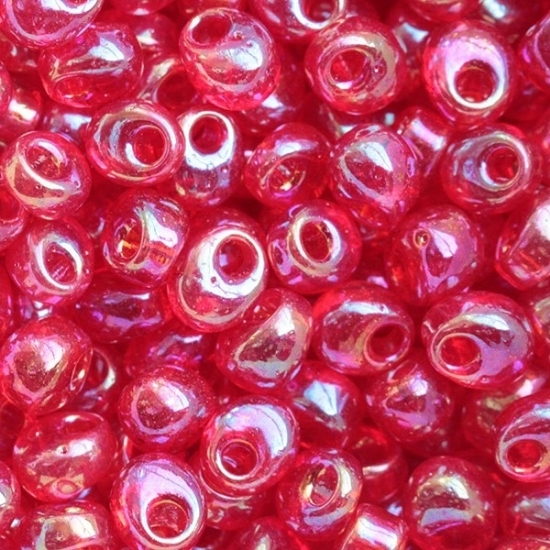 Picture of Miyuki Magatama 4mm 254 Transparant Red AB x10g