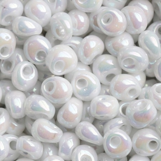 Picture of Miyuki Magatama 4mm 471 White Pearl AB x10g