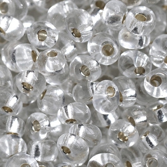 Picture of Miyuki Magatama 4mm 1 Silver Lined Crystal x10g