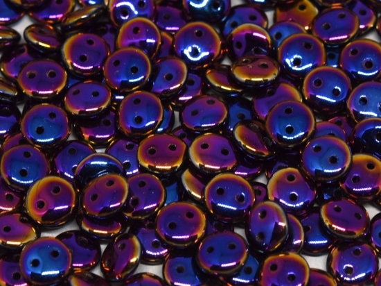 Picture of 2-hole Lentils 6mm Jet Sliperit Full x50