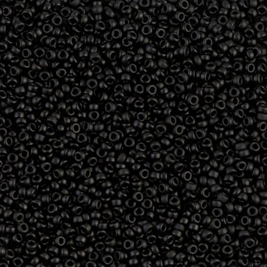 Picture of Miyuki Rocaille 15/0 401F Mat Black x10g