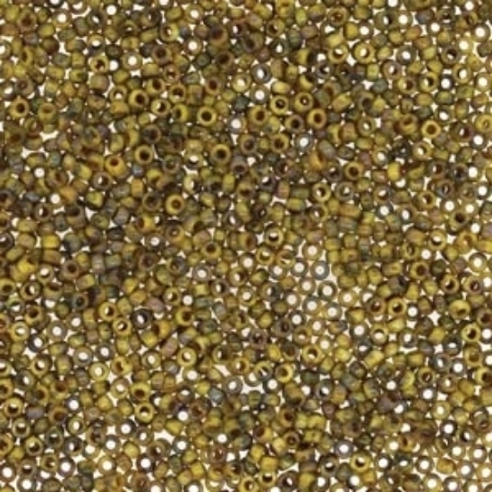 Picture of Miyuki Rocaille 15/0 4512 Opaque Yellow Picasso x10g