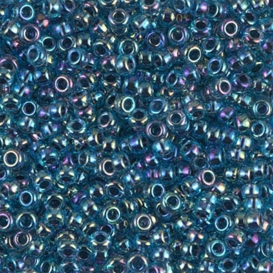 Picture of Miyuki Rocaille 8/0 339 Blue Lined Aqua AB x10g
