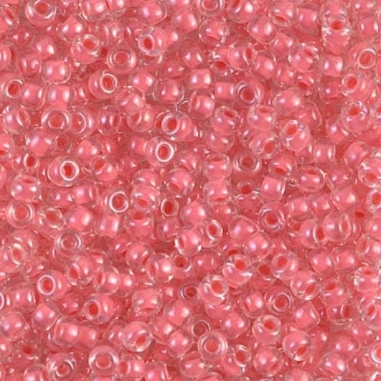 Picture of Miyuki Rocaille 8/0 204 Color-Lined Luster Salmon x10g