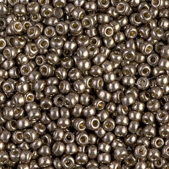 Picture of Miyuki Rocaille 8/0 4222 Duracoat Galvanized Pewter x10g