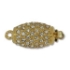 Picture of Neumann Clasp 20x10mm  w/ Swarovski Crystals 23kt Gold Plated x1