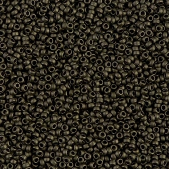 Picture of Miyuki Seed Beads 15/0 2004 Mat Metallic Olive Green x10g