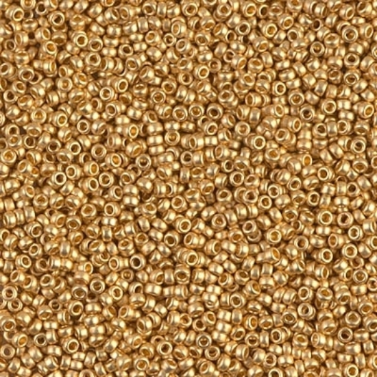 Picture of Miyuki Rocaille 15/0 191F Mat 24kt Gold Plated x5g