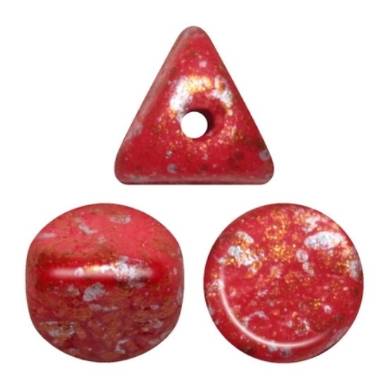 Изображение Ilos® par Puca® 5x5mm Opaque Coral Red Tweedy x10g