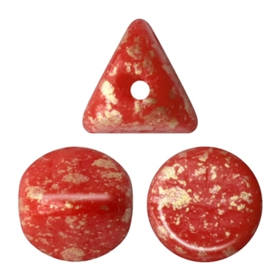 Picture of Ilos® par Puca® 5x5 mm Opaque Coral Red Splash x10g