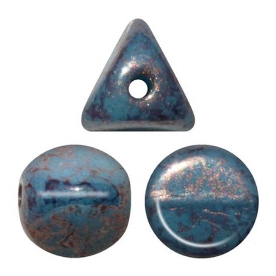 Picture of Ilos® par Puca® 5x5 mm Opaque Blue Turquoise Bronze x10g