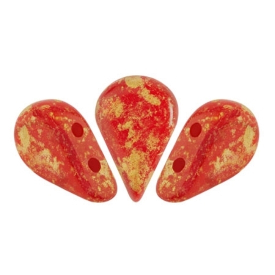 Picture of Amos® par Puca® 5x8mm Opaque Coral Red Splash x10g