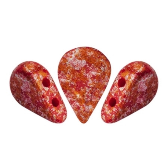 Picture of Amos® by Puca® 5x8mm Opaque Coral Red Tweedy x10g