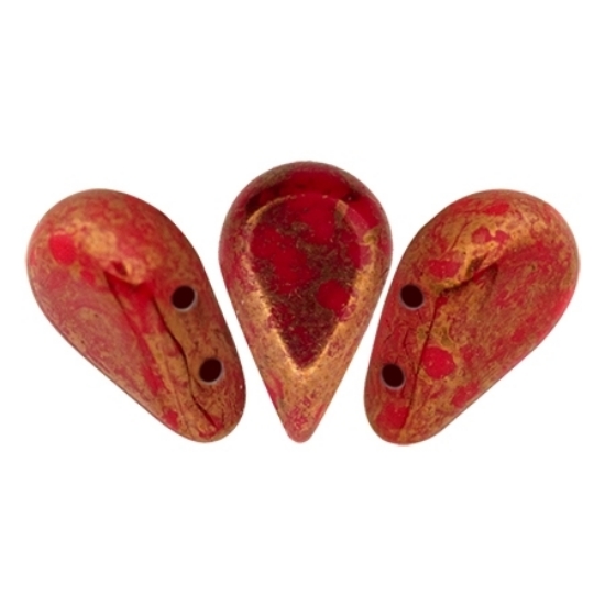 Picture of Amos® by Puca® 5x8mm Opaque Coral Red Bronze x10g