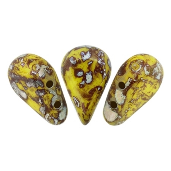 Picture of Amos® by Puca® 5x8mm Opaque Jonquil Picasso x10g