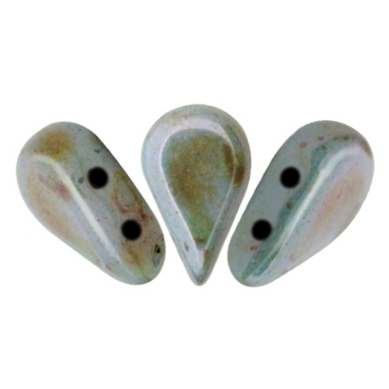 Picture of Amos® by Puca® 5x8mm Opaque Mix Blue/Green Ceramic Look x10g