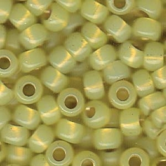 Picture of Miyuki Rocaille 6/0 554 Silver Lined Dyed Pale Yellow x10g