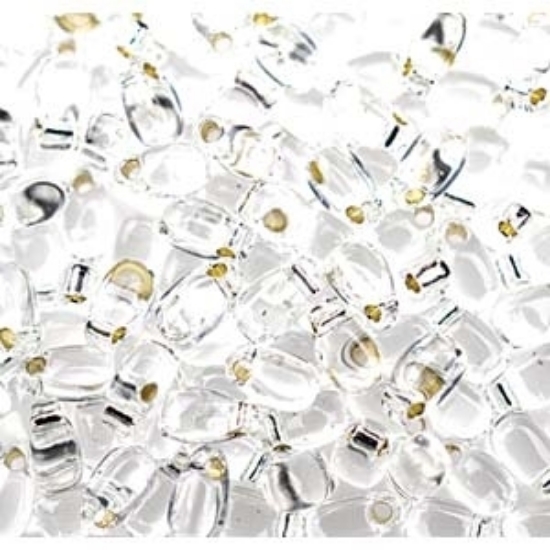 Picture of Miyuki Long Drop 3x5.5mm 1 Silver Lined Crystal x10g