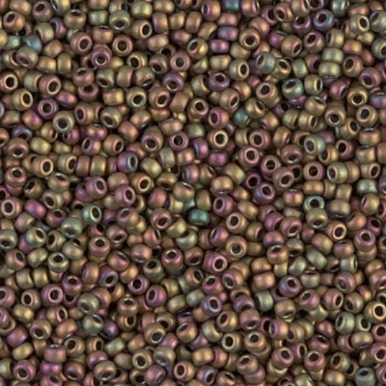 Picture of Miyuki Rocaille 11/0 2035 Metalic Khaki Iris Mat x10g