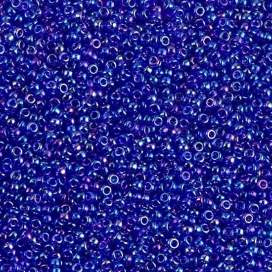 Picture of Miyuki Seed Beads 15/0 177 Transparent Cobalt Light AB x10g