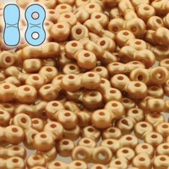 Picture of Infinity Beads 3x6mm Pastel Amber x10g