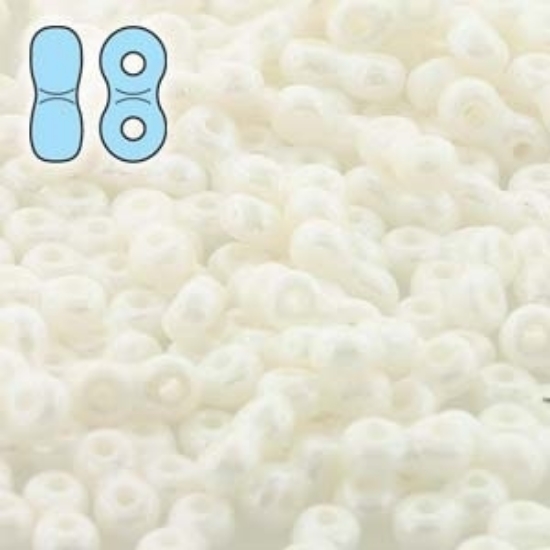 Picture of Infinity Beads 3x6mm White Luster x10g
