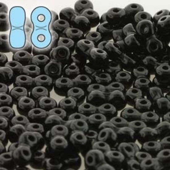 Picture of Infinity Beads 8 mm Jet x10g