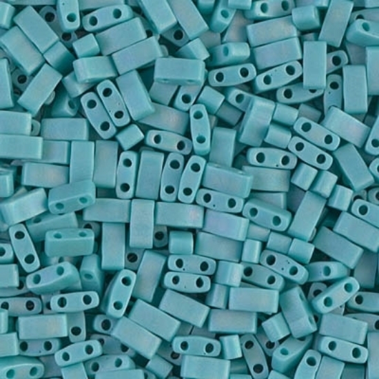Picture of Miyuki Half Tila 412FR Mat Opaque Turquoise x5g