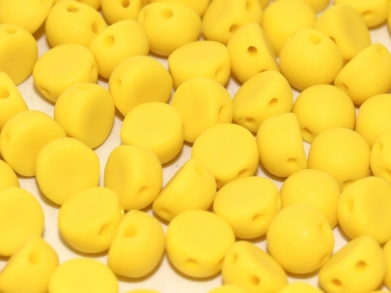 Picture of 2-hole Cabochon 6mm Lemon Mat x25
