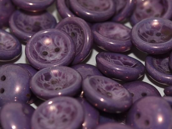 Picture of Cup Button Beads 14mm Chalk White Lila Vega Luster x5
