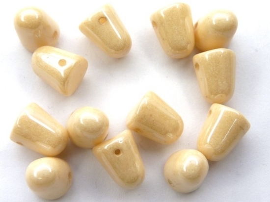 Picture of Gumdrops 7x10mm Chalk White Champagne Luster x20