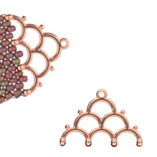 Picture of Cymbal - Lakos IV 8/0 Bead Ending Rose Gold Plate x1