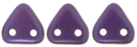 Picture of Czechmates Triangle 2 holes 6mm Pearl Coat Purple Velvet x10g