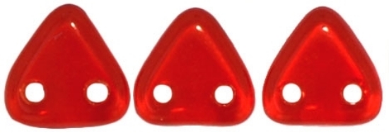 Picture of Czechmates Triangle 2 holes 6 mm Siam Ruby x10g