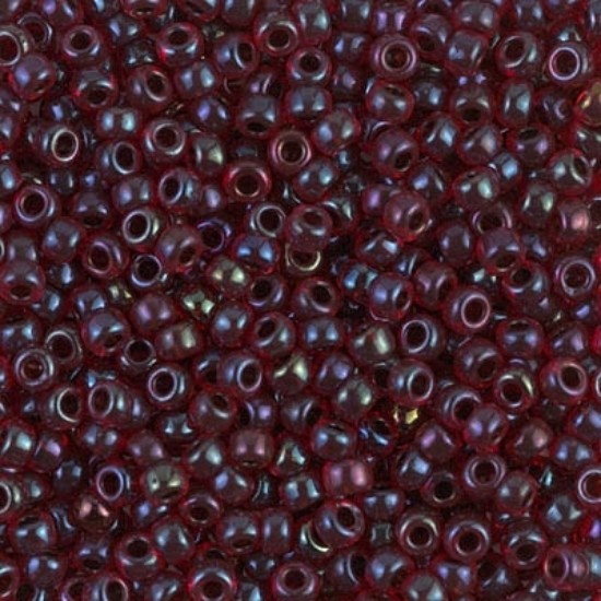 Afbeeldingen van Miyuki Rocaille 8/0 367 Garnet Lined Ruby AB x10g