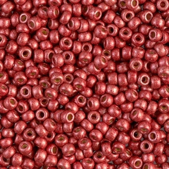 Picture of Miyuki Rocaille 8/0 4208F Duracoat Galvanized Mat Berry x10g