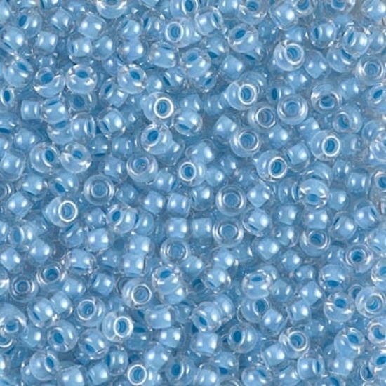 Picture of Miyuki rocaille 8/0 221 Color-Lined Light Blue x10g