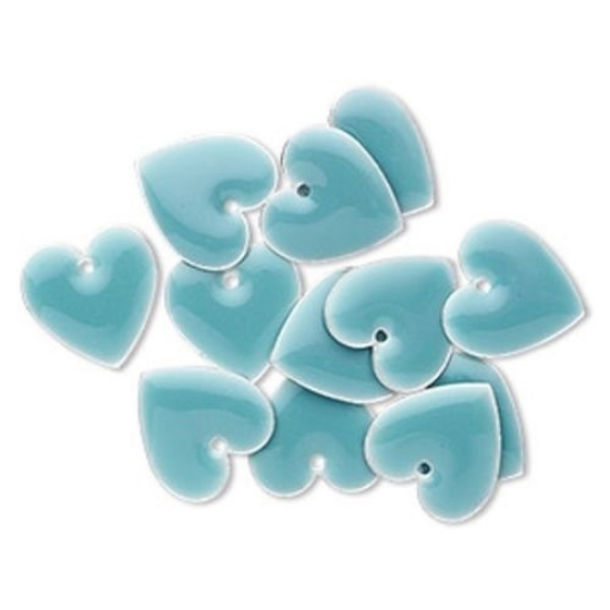 Picture of Candy Heart pendant 16mm Sky Blue x1