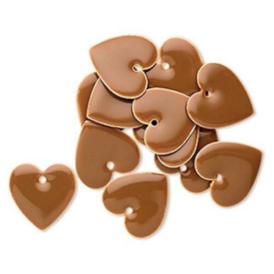 Picture of Candy Heart pendant 16mm Choco x1