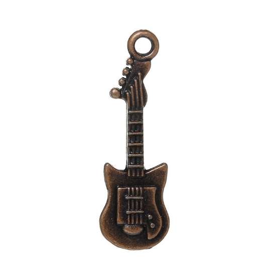 Picture of Charm Guitar 32x10mm Copper x1