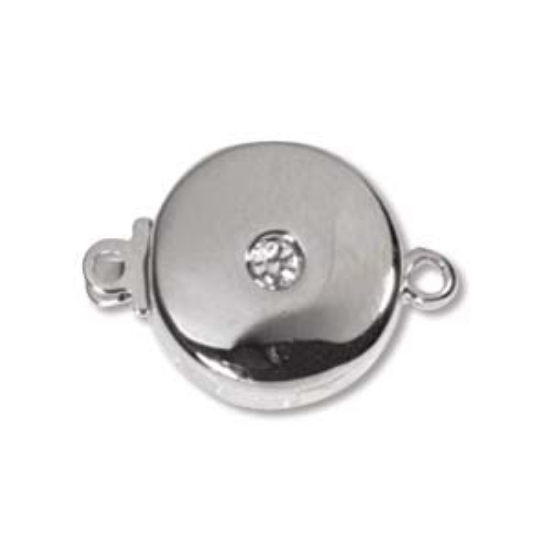 Picture of Neumann Clasp box 12 mm w/ Swarovski Crystal Rhodium Plated x1