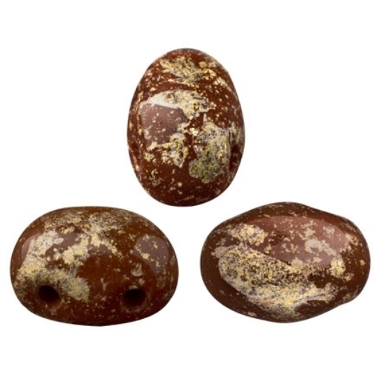 Picture of Samos® par Puca®  7x5mm Opaque Choco Splash  x10g