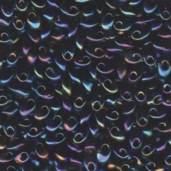 Picture of Miyuki Long Magatama 4x7mm 455 Metallic Variegated Blue Iris x10g
