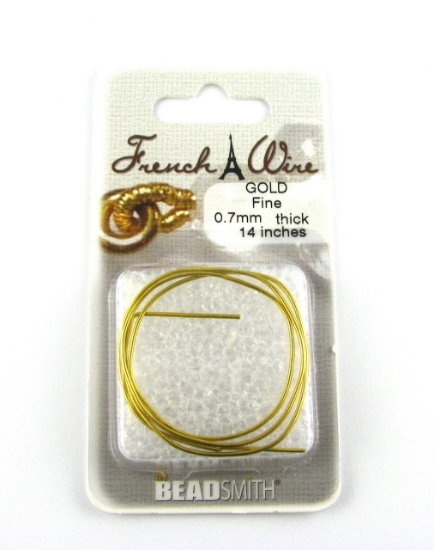 Picture of French Wire (cannetille or bouillon) Fine 0.70mm Gold x35.5cm