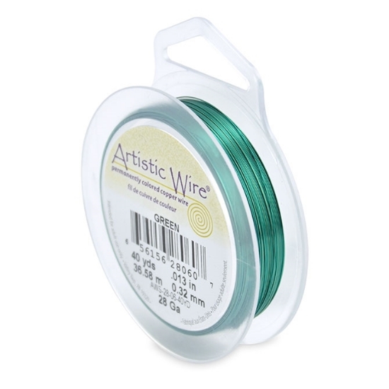 Picture of Artistic Wire 28 Gauge (.32 mm) Green x36.6m