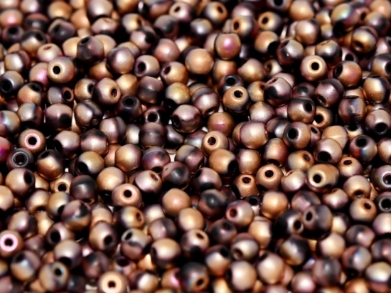 Picture of Round beads 4mm Jet Capri Rose Full Matt x80