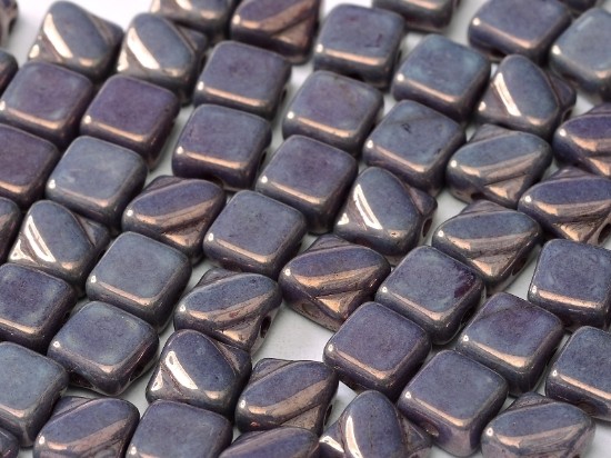 Bild von Silky Beads 2-hole 6mm Alabaster Lila Vega Luster x50