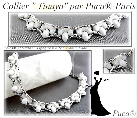 Picture of KIT- Necklace « Tinaya» © par Puca - Ivory Ceramic Look
