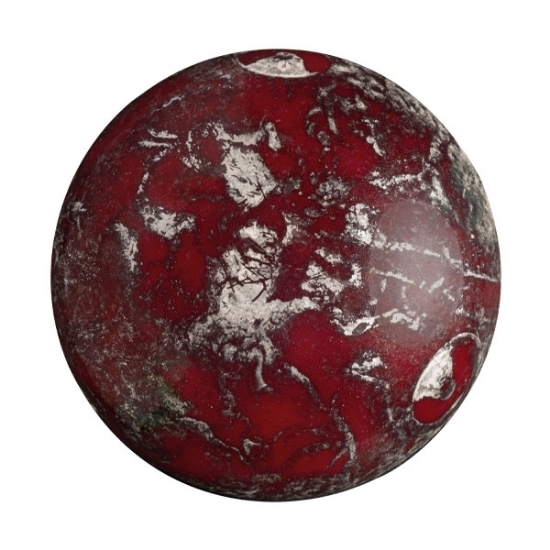 Picture of Cabochons par Puca® 25mm Opaque Coral Red New Picasso x1
